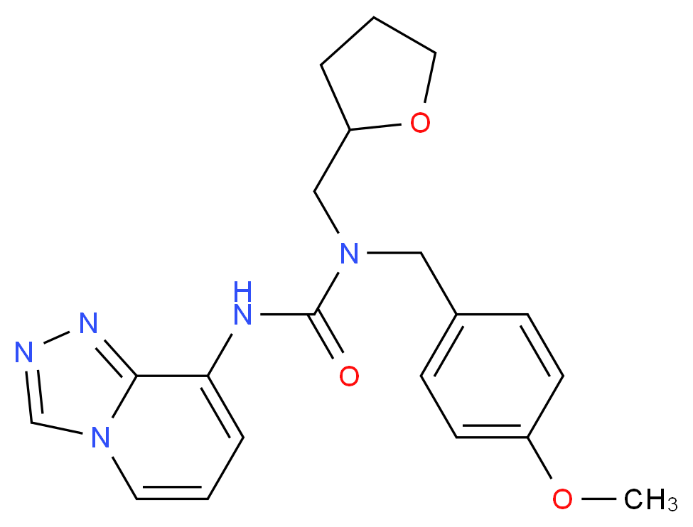 N-(4-methoxybenzyl)-N-(tetrahydrofuran-2-ylmethyl)-N'-[1,2,4]triazolo[4,3-a]pyridin-8-ylurea_分子结构_CAS_)
