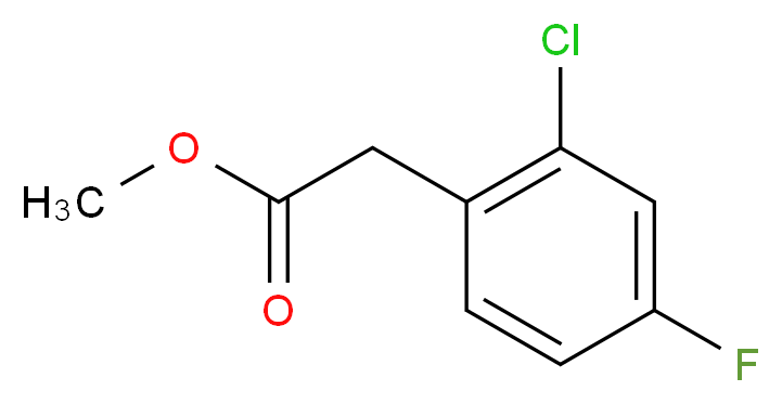 Methyl 2-chloro-4-fluorophenylacetate 98%_分子结构_CAS_214262-88-1)