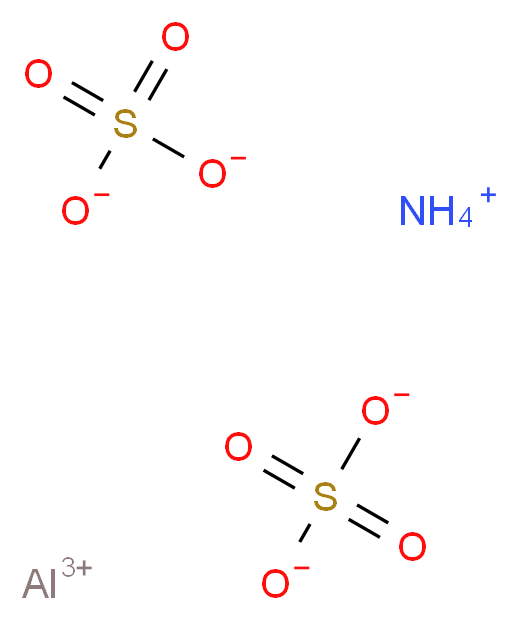 十二水硫酸铵铝, 试剂级_分子结构_CAS_7784-26-1)