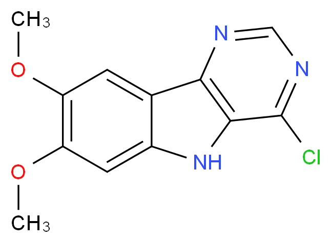 4-Chloro-7,8-dimethoxy-5H-pyrimido[5,4-b]indole_分子结构_CAS_)