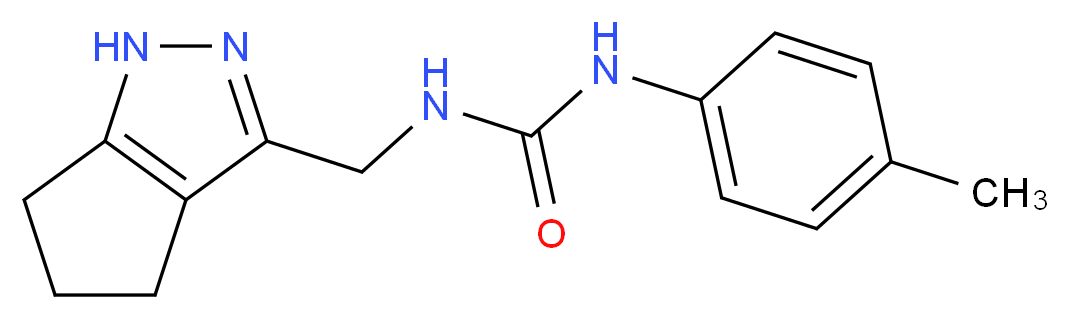 N-(4-methylphenyl)-N'-(1,4,5,6-tetrahydrocyclopenta[c]pyrazol-3-ylmethyl)urea_分子结构_CAS_)