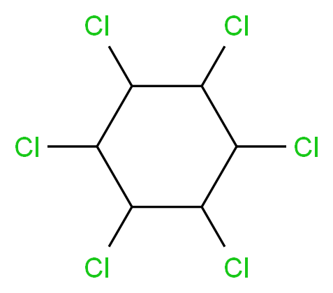 1,2,3,4,5,6-hexachlorocyclohexane_分子结构_CAS_58-89-9