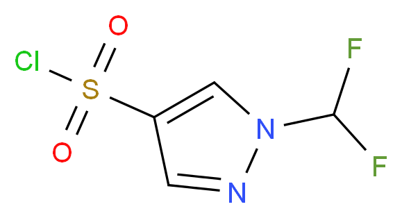 1-Difluoromethyl-1H-pyrazole-4-sulfonyl chloride_分子结构_CAS_1006320-00-8)