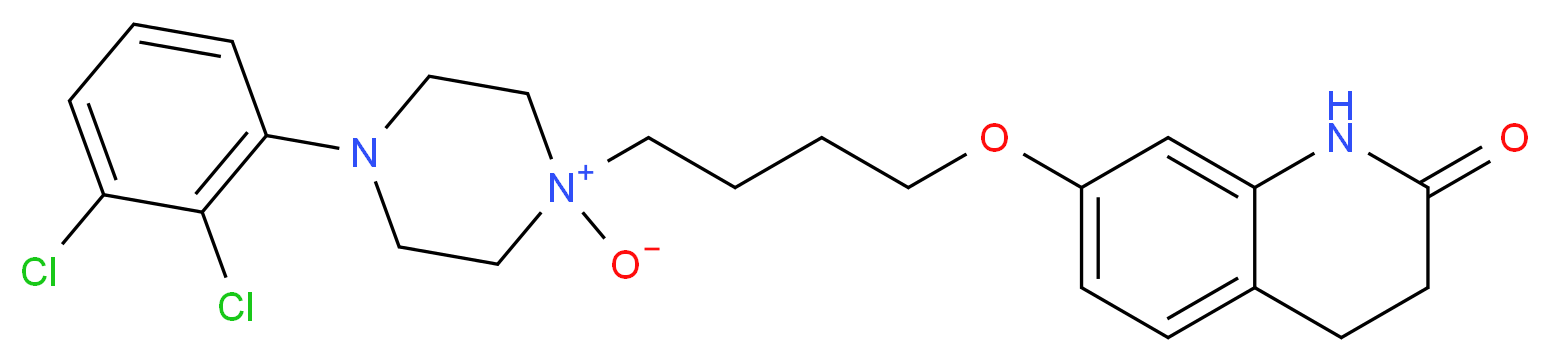 4-(2,3-dichlorophenyl)-1-{4-[(2-oxo-1,2,3,4-tetrahydroquinolin-7-yl)oxy]butyl}piperazin-1-ium-1-olate_分子结构_CAS_573691-09-5