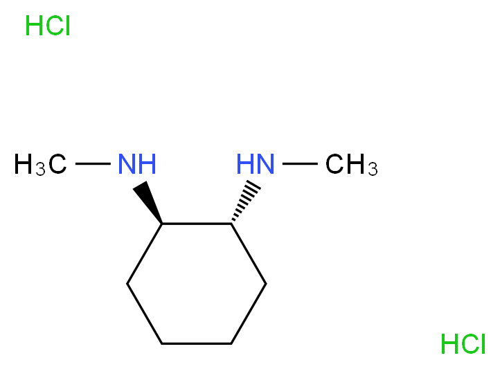 trans-(1R,2R)-N,N'-Bismethyl-1,2-cyclohexane diamine dihydrochloride_分子结构_CAS_70708-33-7)