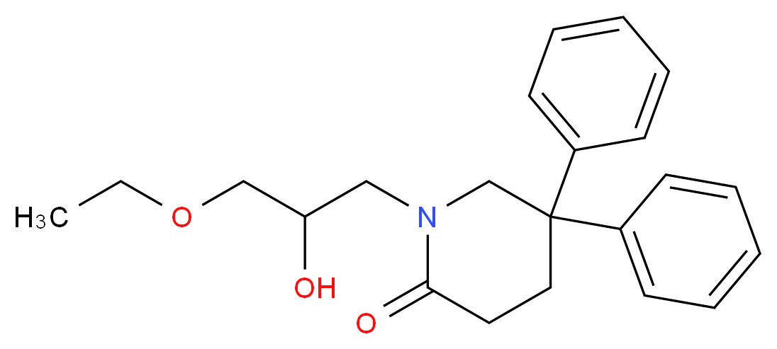 1-(3-ethoxy-2-hydroxypropyl)-5,5-diphenylpiperidin-2-one_分子结构_CAS_)