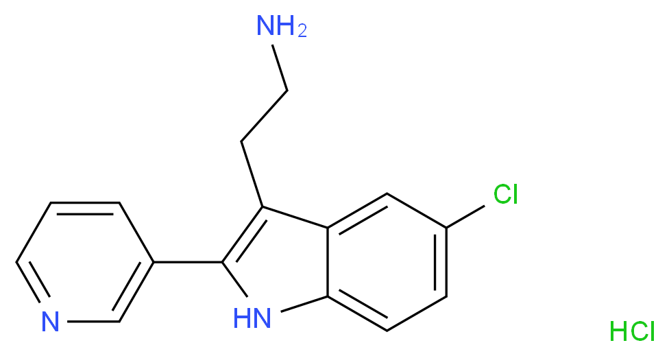 3-(2-Aminoethyl)-5-chloro-2-pyridin-3-yl-1H-indole hydrochloride_分子结构_CAS_)