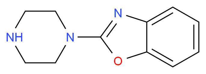 2-Piperazin-1-yl-benzooxazole_分子结构_CAS_111628-39-8)