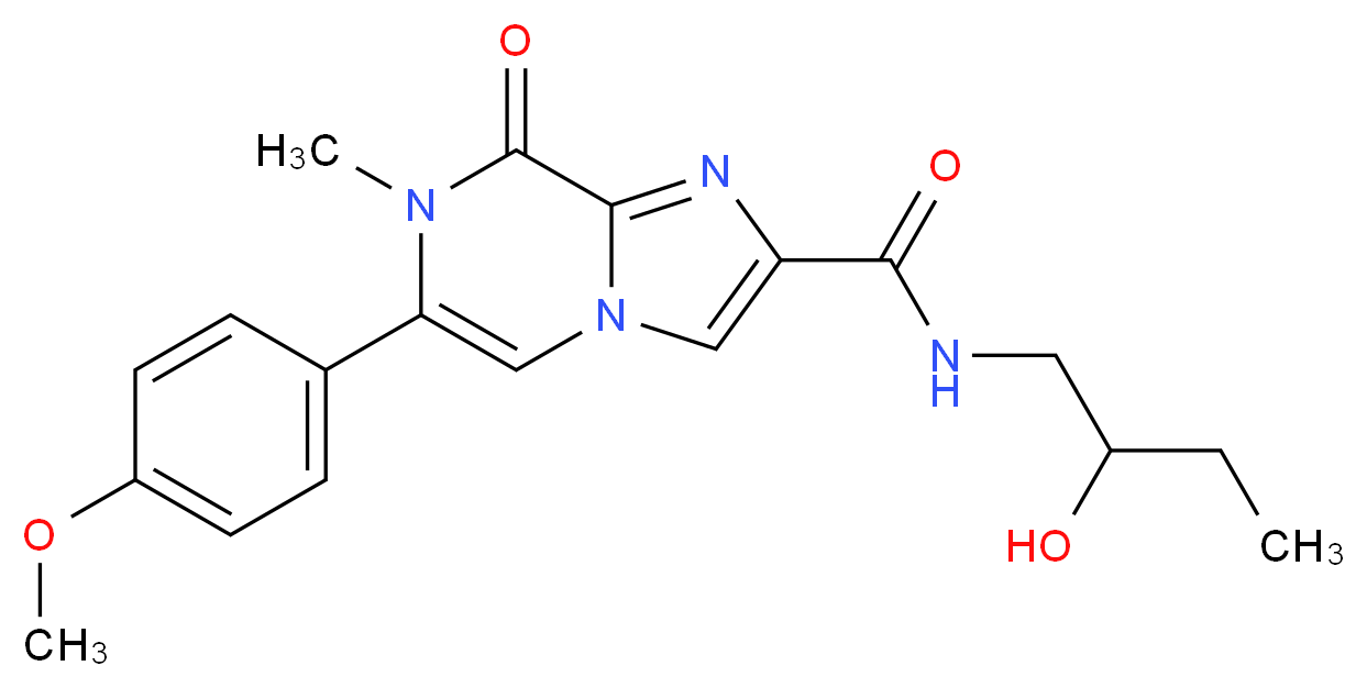 N-(2-hydroxybutyl)-6-(4-methoxyphenyl)-7-methyl-8-oxo-7,8-dihydroimidazo[1,2-a]pyrazine-2-carboxamide_分子结构_CAS_)