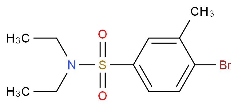 4-Bromo-N,N-diethyl-3-methylbenzenesulfonamide_分子结构_CAS_1178100-39-4)