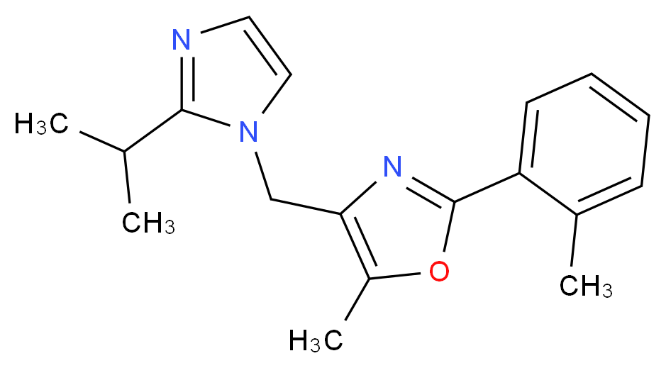 4-[(2-isopropyl-1H-imidazol-1-yl)methyl]-5-methyl-2-(2-methylphenyl)-1,3-oxazole_分子结构_CAS_)