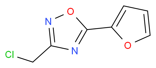 3-(chloromethyl)-5-(furan-2-yl)-1,2,4-oxadiazole_分子结构_CAS_874816-05-4