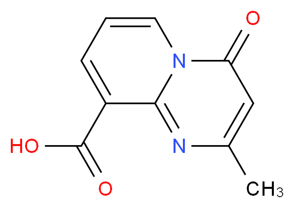 2-Methyl-4-oxo-4H-pyrido[1,2-a]pyrimidine-9-carboxylic acid_分子结构_CAS_57073-56-0)