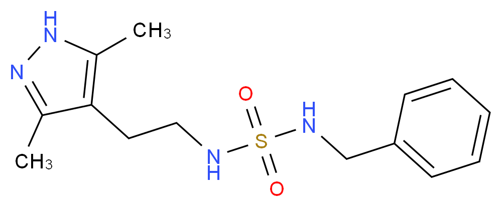 N-benzyl-N'-[2-(3,5-dimethyl-1H-pyrazol-4-yl)ethyl]sulfamide_分子结构_CAS_)