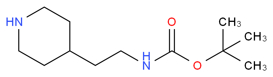 tert-butyl N-[2-(piperidin-4-yl)ethyl]carbamate_分子结构_CAS_165528-81-4