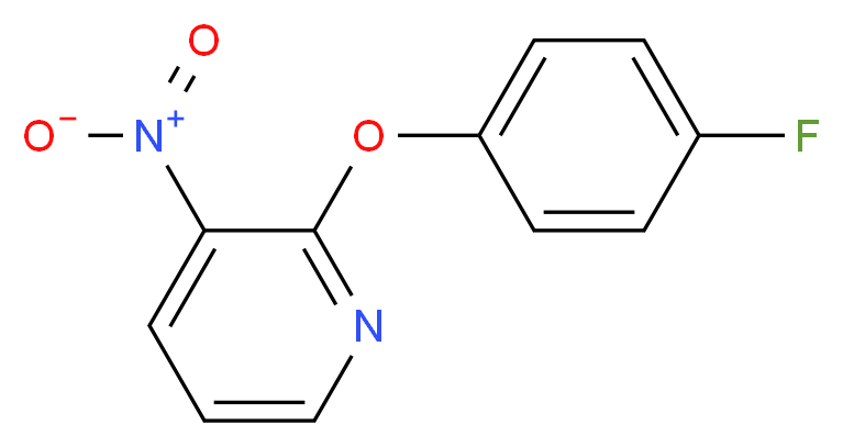 2-(4-fluorophenoxy)-3-nitropyridine_分子结构_CAS_147143-58-6