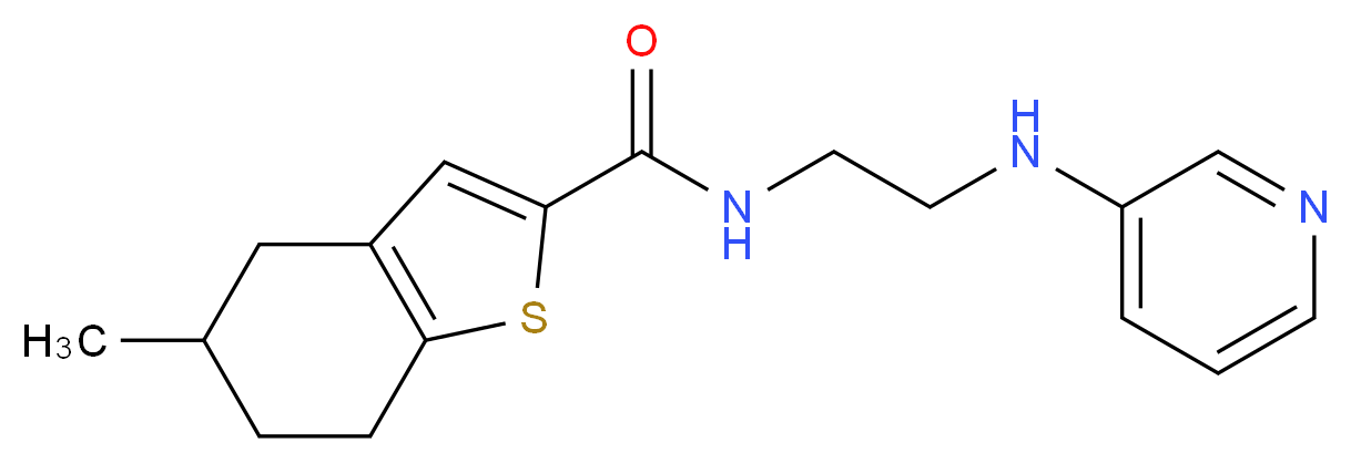 5-methyl-N-[2-(3-pyridinylamino)ethyl]-4,5,6,7-tetrahydro-1-benzothiophene-2-carboxamide_分子结构_CAS_)