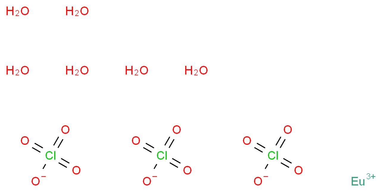 europium(3+) ion hexahydrate triperchlorate_分子结构_CAS_13537-22-9