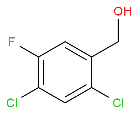 (2,4-dichloro-5-fluorophenyl)methanol_分子结构_CAS_219765-56-7