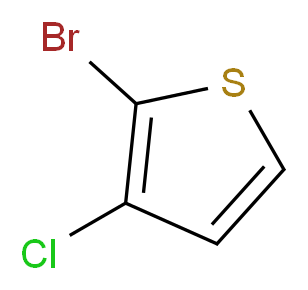 2-bromo-3-chlorothiophene_分子结构_CAS_77893-68-6