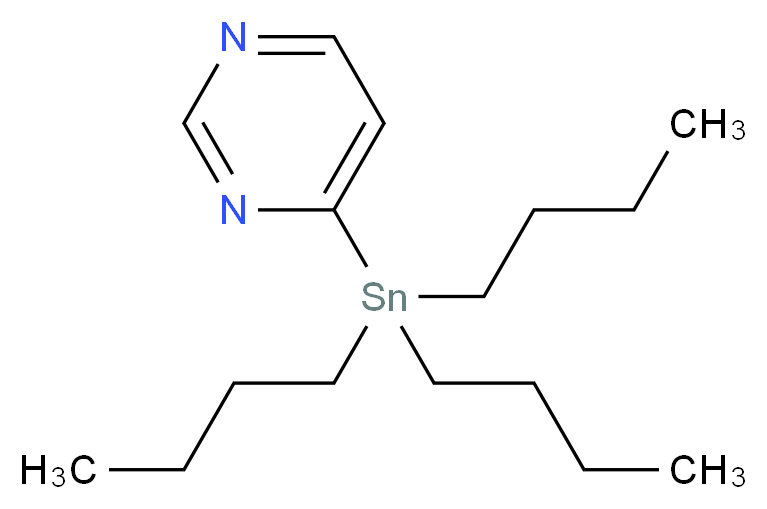 4-(tributylstannyl)pyrimidine_分子结构_CAS_332133-92-3