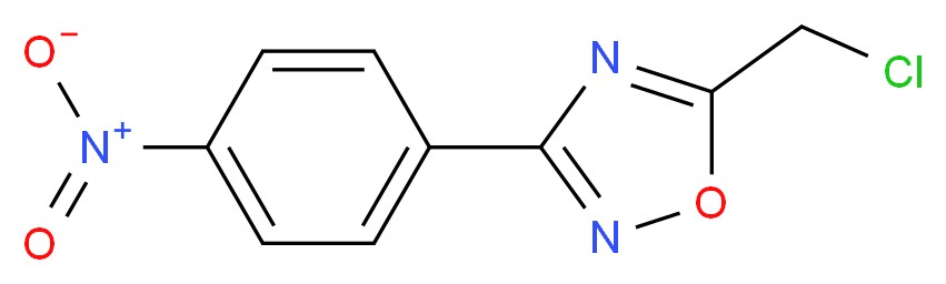 5-CHLOROMETHYL-3-(4-NITRO-PHENYL)-[1,2,4]OXADIAZOLE_分子结构_CAS_57611-19-5)