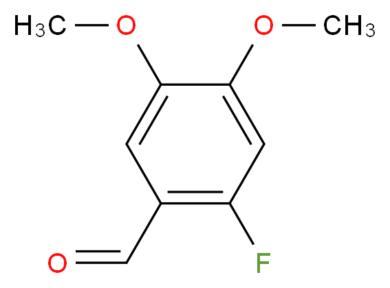 2-fluoro-4,5-dimethoxybenzaldehyde_分子结构_CAS_71924-62-4