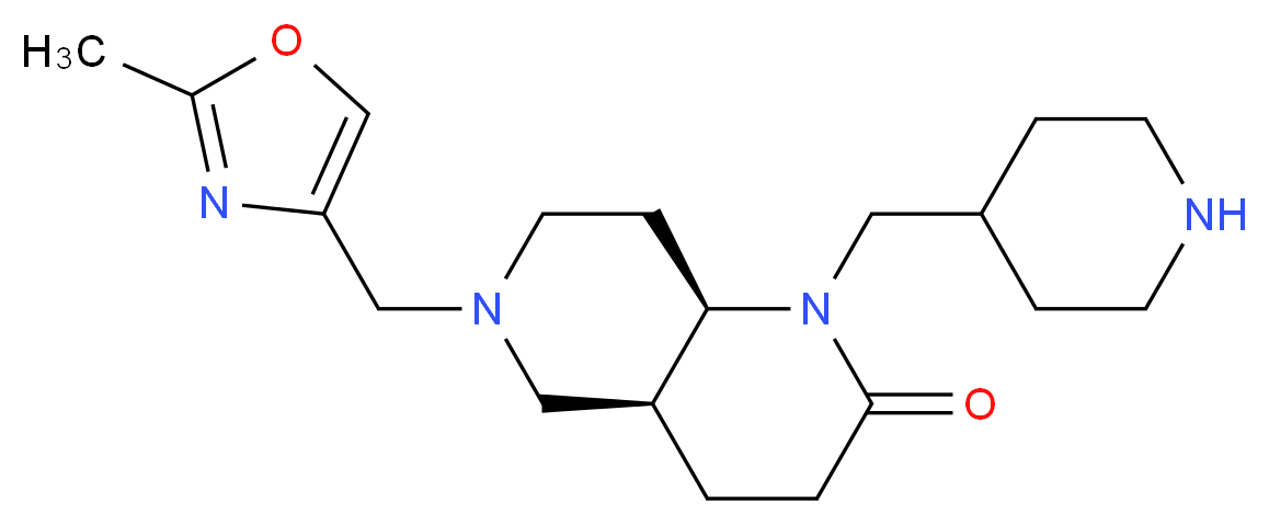 (4aS*,8aR*)-6-[(2-methyl-1,3-oxazol-4-yl)methyl]-1-(piperidin-4-ylmethyl)octahydro-1,6-naphthyridin-2(1H)-one_分子结构_CAS_)