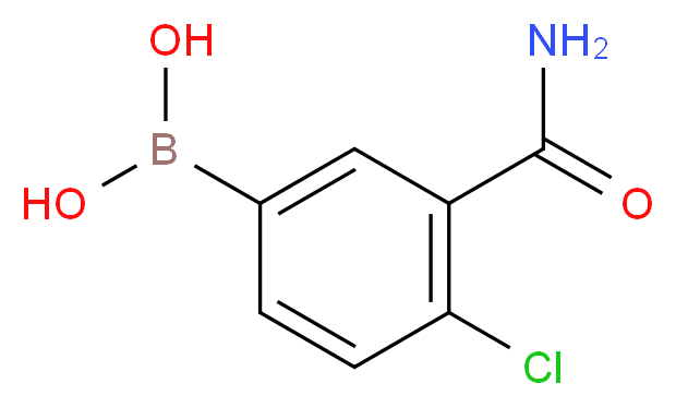 (3-carbamoyl-4-chlorophenyl)boronic acid_分子结构_CAS_871332-67-1