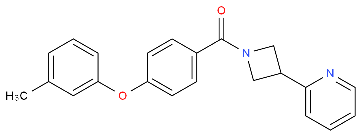 2-{1-[4-(3-methylphenoxy)benzoyl]-3-azetidinyl}pyridine_分子结构_CAS_)