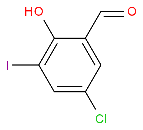 5-chloro-2-hydroxy-3-iodobenzaldehyde_分子结构_CAS_215124-03-1)