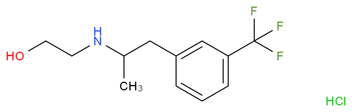 rac Hydroxyethyl Norfenfluramine Hydrochloride_分子结构_CAS_54779-69-0)