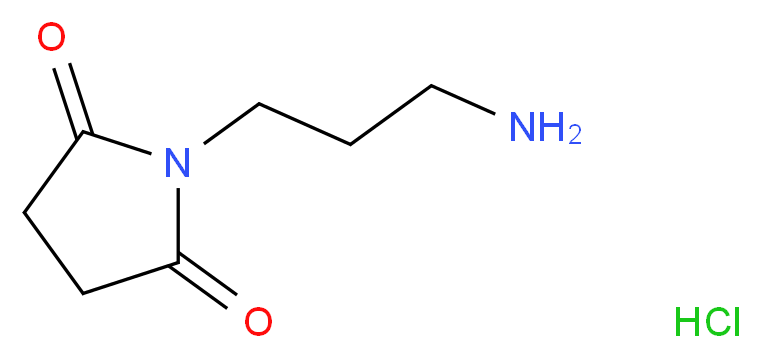 1-(3-Aminopropyl)pyrrolidine-2,5-dione hydrochloride_分子结构_CAS_)