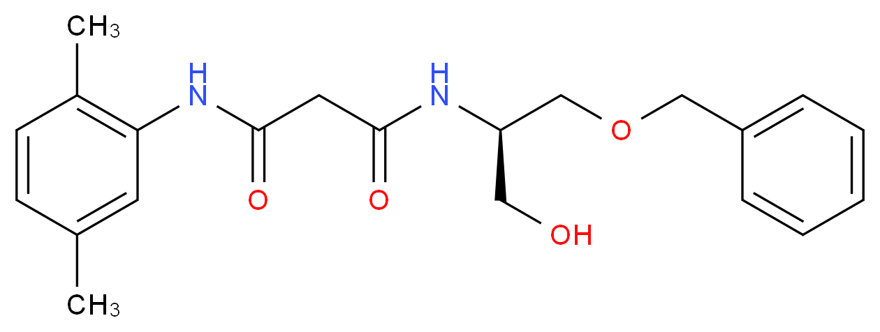 N-[(1R)-2-(benzyloxy)-1-(hydroxymethyl)ethyl]-N'-(2,5-dimethylphenyl)malonamide_分子结构_CAS_)