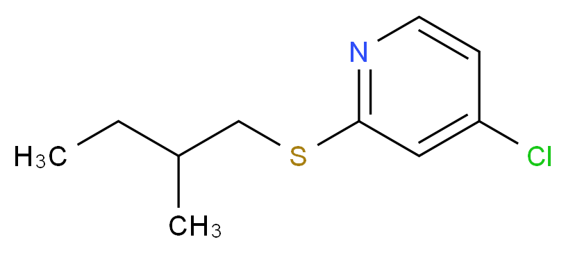 4-chloro-2-[(2-methylbutyl)sulfanyl]pyridine_分子结构_CAS_1346707-31-0