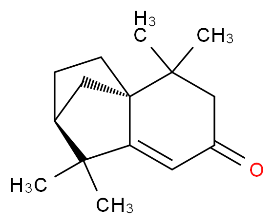 (1R,8S)-2,2,7,7-tetramethyltricyclo[6.2.1.0<sup>1</sup>,<sup>6</sup>]undec-5-en-4-one_分子结构_CAS_26839-52-1