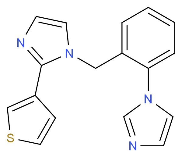 1-[2-(1H-imidazol-1-yl)benzyl]-2-(3-thienyl)-1H-imidazole_分子结构_CAS_)