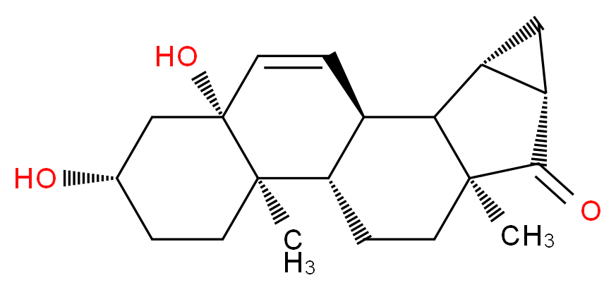 (1R,2S,3S,5S,7S,10S,11R,14S,16R)-14,16-dihydroxy-7,11-dimethylpentacyclo[8.8.0.0<sup>2</sup>,<sup>7</sup>.0<sup>3</sup>,<sup>5</sup>.0<sup>1</sup><sup>1</sup>,<sup>1</sup><sup>6</sup>]octadec-17-en-6-one_分子结构_CAS_82543-15-5