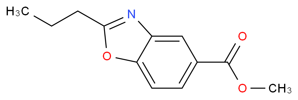 methyl 2-propyl-1,3-benzoxazole-5-carboxylate_分子结构_CAS_924869-24-9