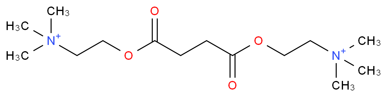 trimethyl[2-({4-oxo-4-[2-(trimethylazaniumyl)ethoxy]butanoyl}oxy)ethyl]azanium_分子结构_CAS_306-40-1