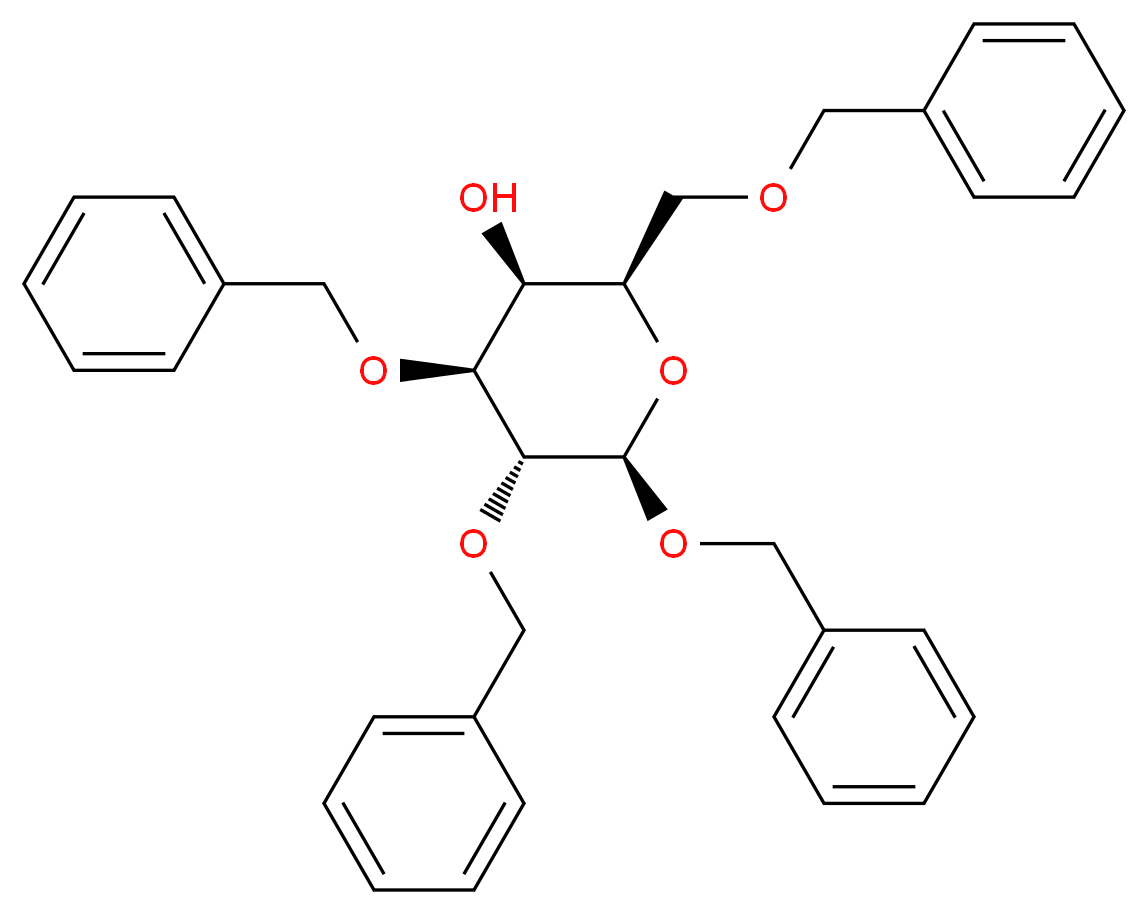 Benzyl 2,3,6-Tri-O-benzyl-β-D-galactopyranoside_分子结构_CAS_57783-81-0)
