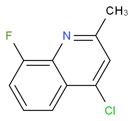 4-chloro-8-fluoro-2-methylquinoline_分子结构_CAS_18615-59-3