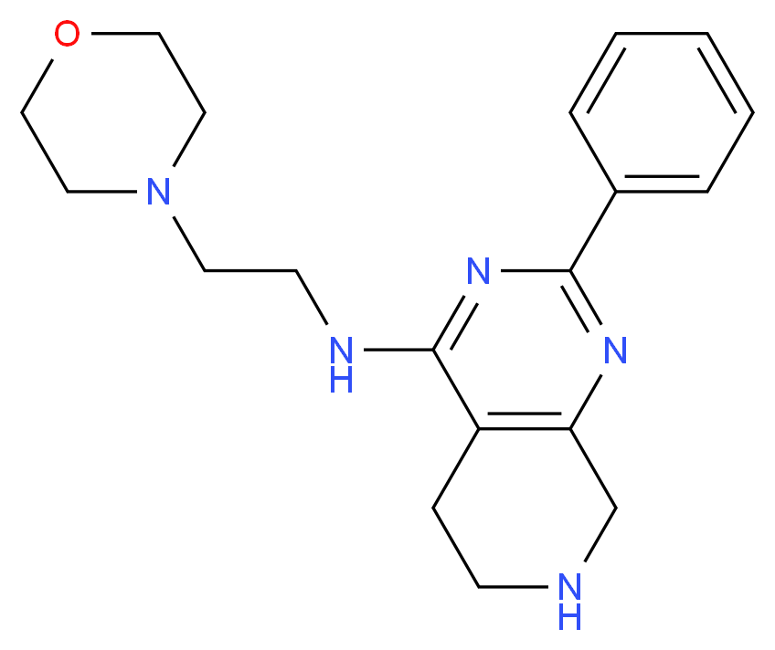 N-(2-morpholin-4-ylethyl)-2-phenyl-5,6,7,8-tetrahydropyrido[3,4-d]pyrimidin-4-amine_分子结构_CAS_)