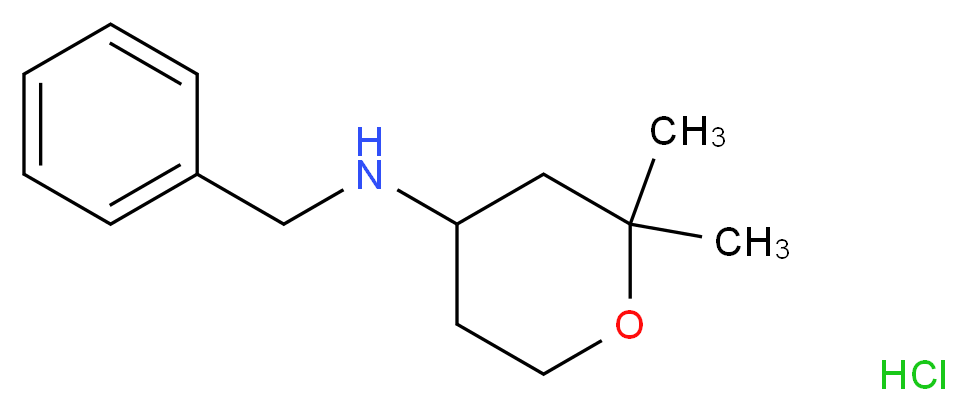 Benzyl-(2,2-dimethyl-tetrahydro-pyran-4-yl)-amine hydrochloride_分子结构_CAS_)