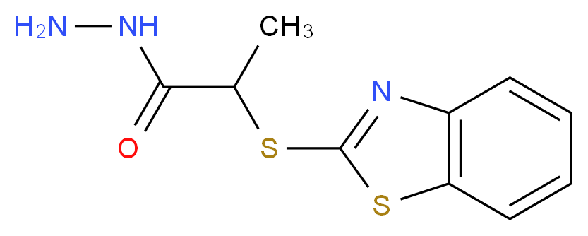 2-(1,3-Benzothiazol-2-ylthio)propanohydrazide_分子结构_CAS_99055-98-8)