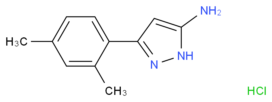 5-(2,4-Dimethyl-phenyl)-2H-pyrazol-3-ylamine hydrochloride_分子结构_CAS_)