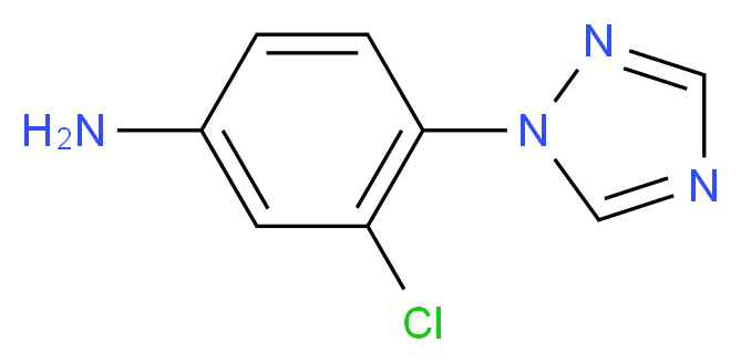 3-Chloro-4-(1H-1,2,4-triazol-1-yl)aniline_分子结构_CAS_)