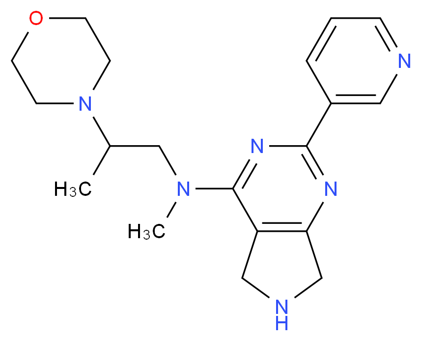 N-methyl-N-[2-(4-morpholinyl)propyl]-2-(3-pyridinyl)-6,7-dihydro-5H-pyrrolo[3,4-d]pyrimidin-4-amine_分子结构_CAS_)