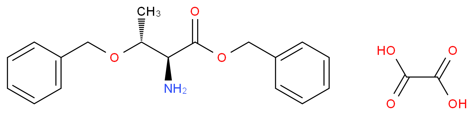 oxalic acid benzyl (2S,3R)-2-amino-3-(benzyloxy)butanoate_分子结构_CAS_15260-11-4