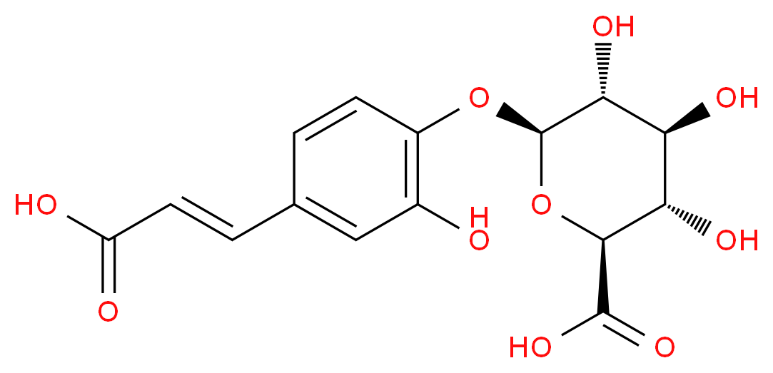 Caffeic Acid 4-β-D-Glucuronide_分子结构_CAS_1093679-71-0)